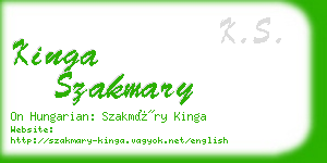 kinga szakmary business card